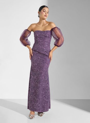 Namshi x Off Shoulder Shimmer Dress 1