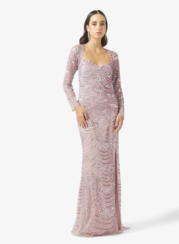 Namshi x Sweetheart Neckline Beaded Embellished Gown 1