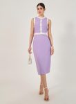 Styli Sleeveless Bodycon Midi Dress with Button Detail 1