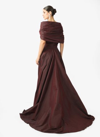 Namshi x off-shoulder evening dress 2