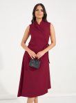styli-plain-tie-up-sleeveless-blazer-midi-dress-1