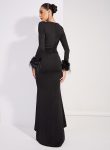 styli-fur-cuff-gown-dress-1