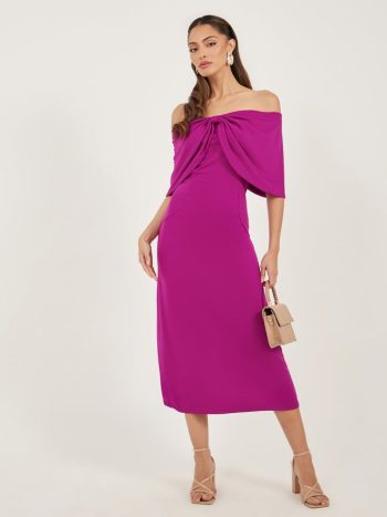Styli Off-Shoulder Midi Dress 2