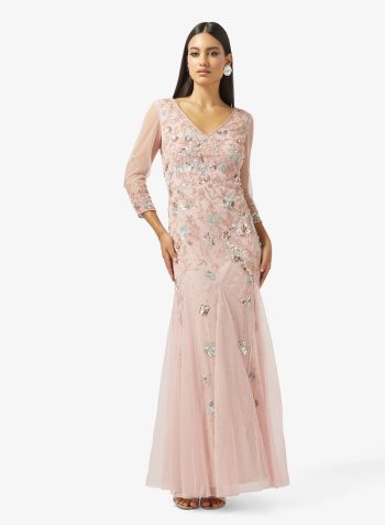 Namshi x Floral Sequined Evening Gown 1