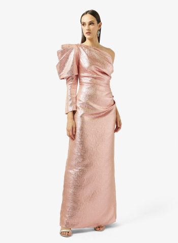 Namshi x One Shoulder Shimmer Gown 1