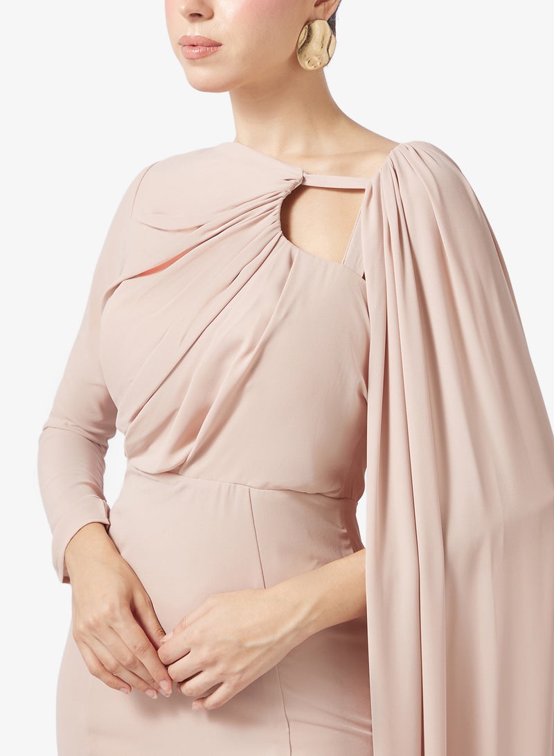 namshi-x-draped-a-line-evening-gown-with-trail-3 Namshi x Draped A Line Evening Gown with Trail 3