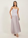 Styli Pleated Strapless Maxi Dress 1