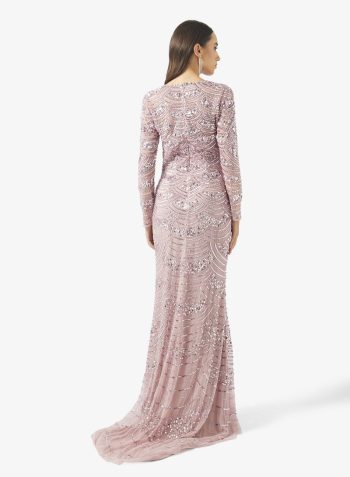 Namshi x Sweetheart Neckline Beaded Embellished Gown 2