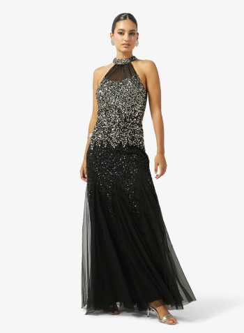 Namshi x Halter Neck Embellished Dress 1
