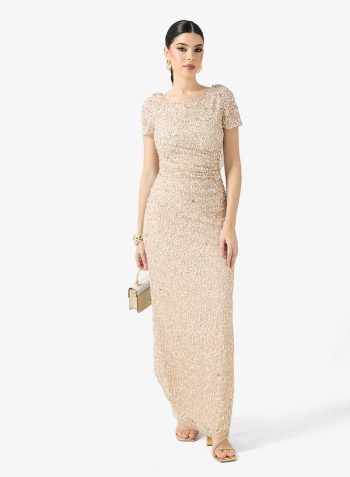 Namshi x Sequin Embellished Dress With Back Cowl 1