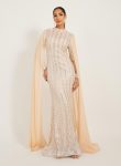 Styli Sequin Cape Sleeve Dress 1