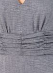 styli-textured-ruched-sleeves-a-line-midi-dress-1