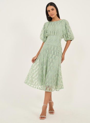 Styli Lace Puff Sleeve Dress 1