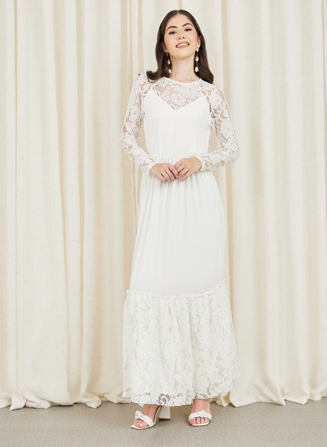 styli-lace-sheer-detail-a-line-tiered-maxi-dress-1 Styli Lace Sheer Detail A-Line Tiered Maxi Dress 1