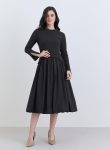 styli-women-black-long-sleeves-a-line-midi-dress-1
