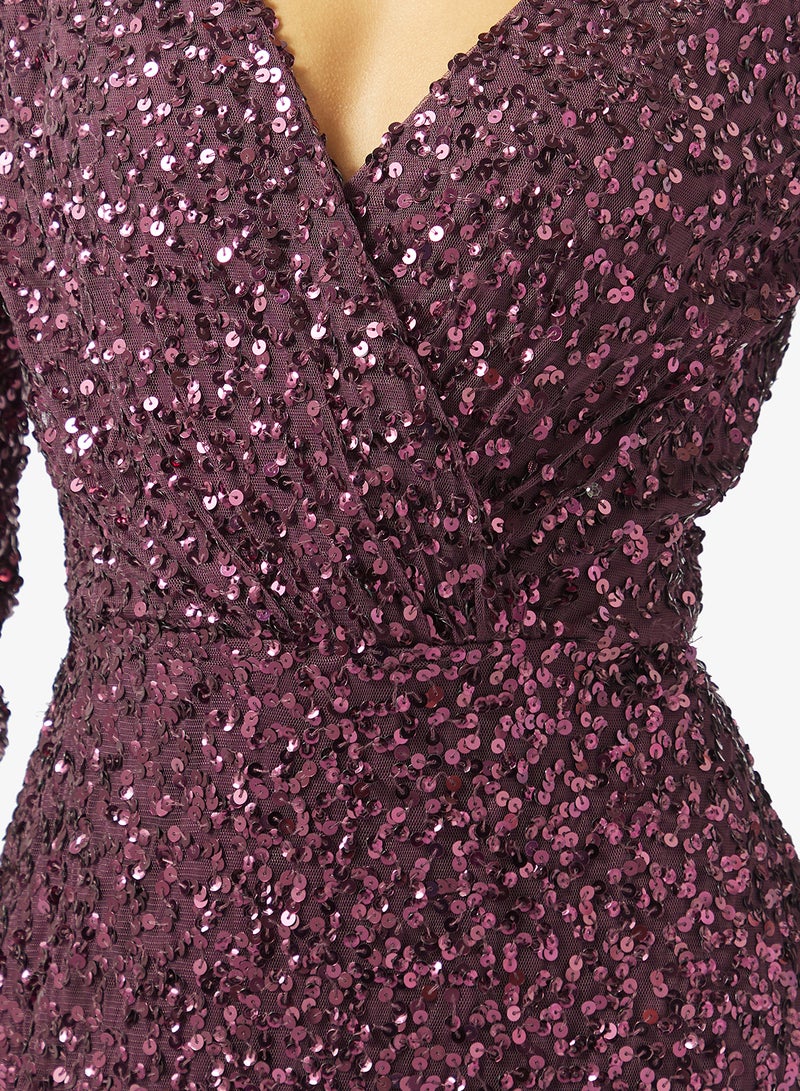 namshi-x-v-neck-bead-embellished-evening-gown-4 Namshi x V Neck Bead Embellished Evening Gown 4