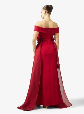 Namshi x Off Shoulder 3D Floral Detail Evening Dress 2