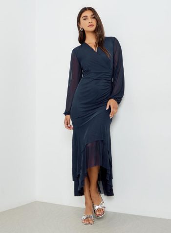 Styli Women Maxi Evening Dress with Long Sleeves 2