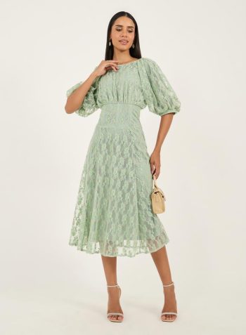 Styli Lace Puff Sleeve Dress 2