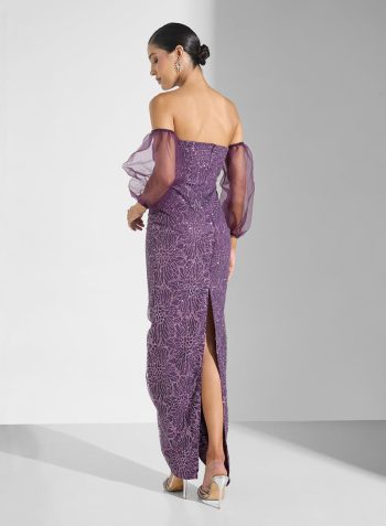 Namshi x Off Shoulder Shimmer Dress 2