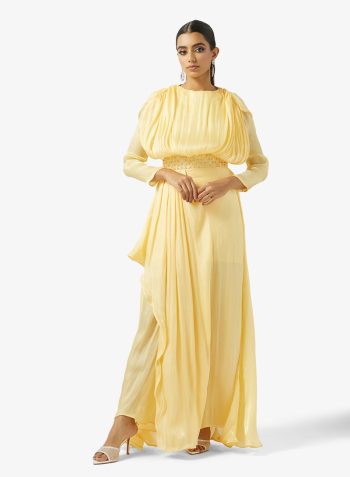 Namshi x drapped dress with embellished waist 1