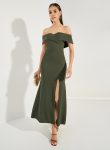 Styli Off-Shoulder Slit Dress 1